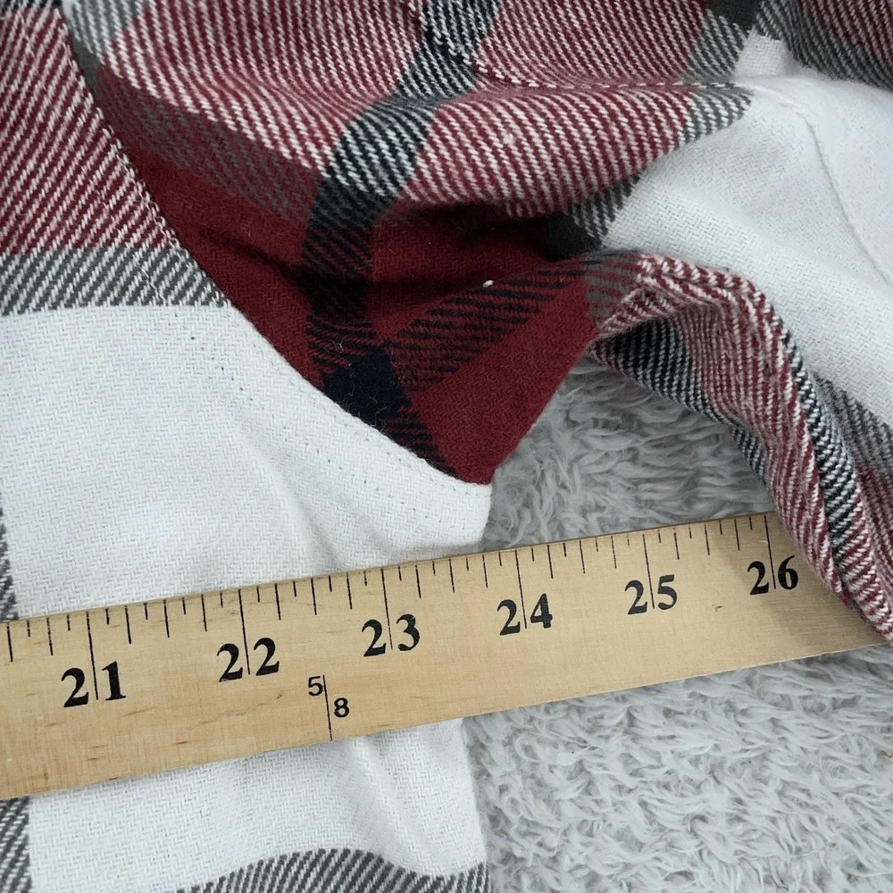 True Religion Long‎ Sleeve Plaid Shirt Mens XL Red Flannel Button Down